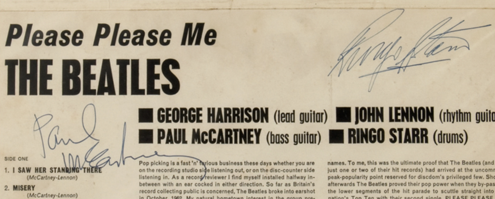 Beatles Autographs 1963