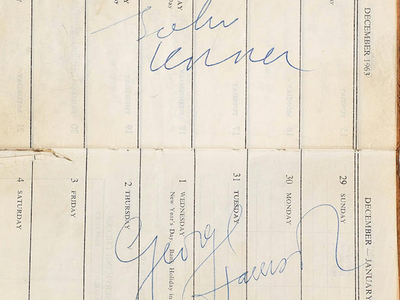 1963 Beatles Autograph Examples