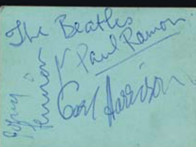 1960 Beatles Autograph Examples