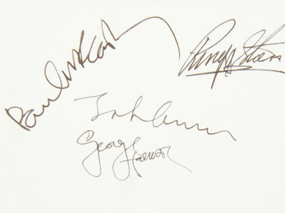 POST-1966 Beatles Autograph Examples