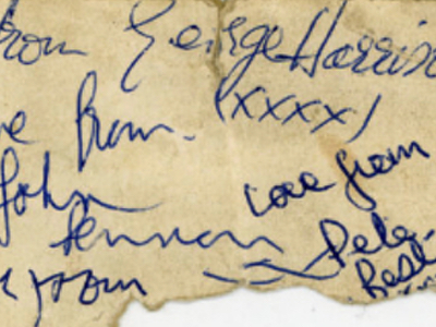 1962 Beatles Autograph Examples