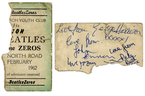 Beatles Autographs 1962