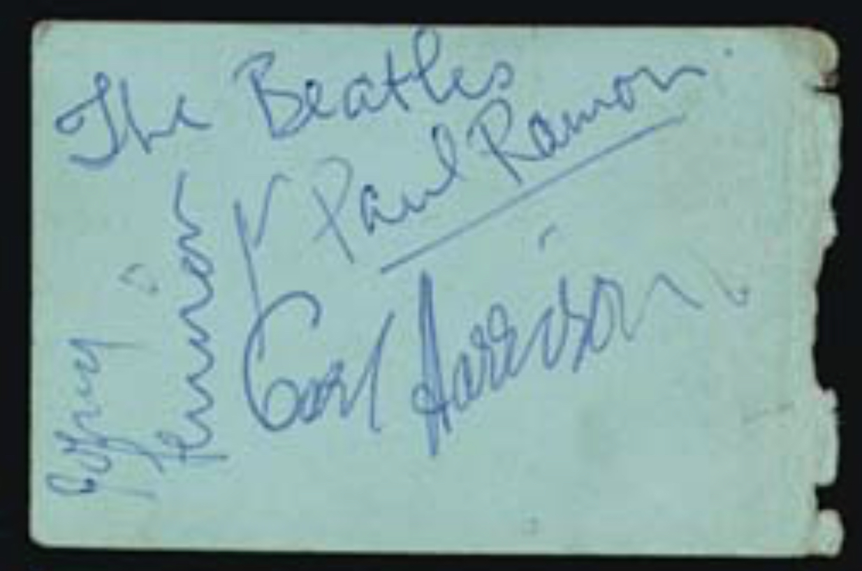 Beatles Autographs 1960