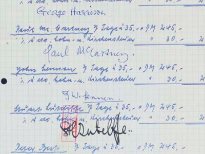 1961 Beatles Autograph Examples