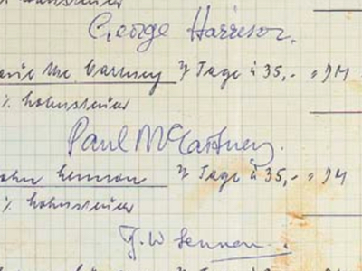 1961 Beatles Autograph Examples
