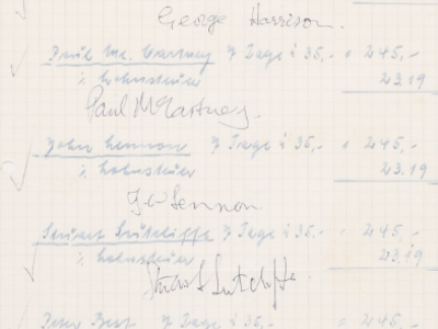 1961 Beatles Autograph Examples