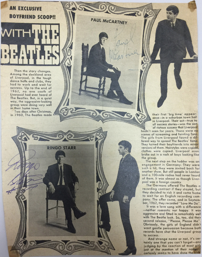Beatles Autographs 1963