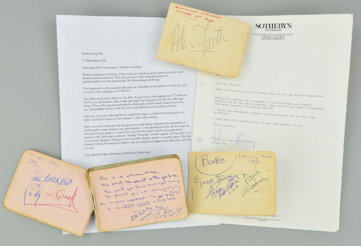 Beatles Autographs 1963