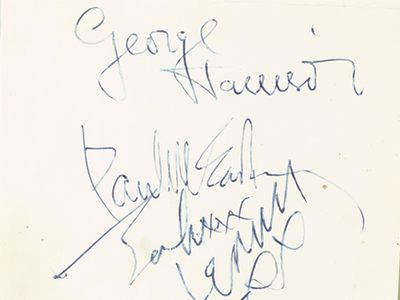 1963 Beatles Autograph Examples