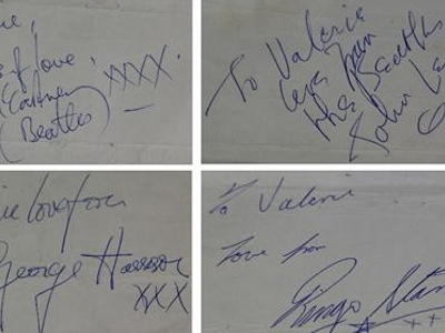 1963 Beatles Autograph Examples