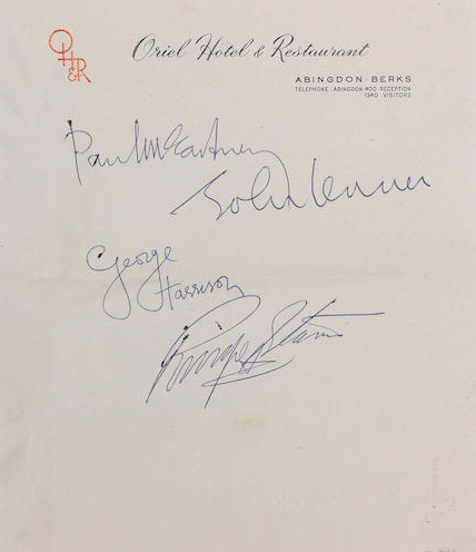 Beatles Autographs 1963