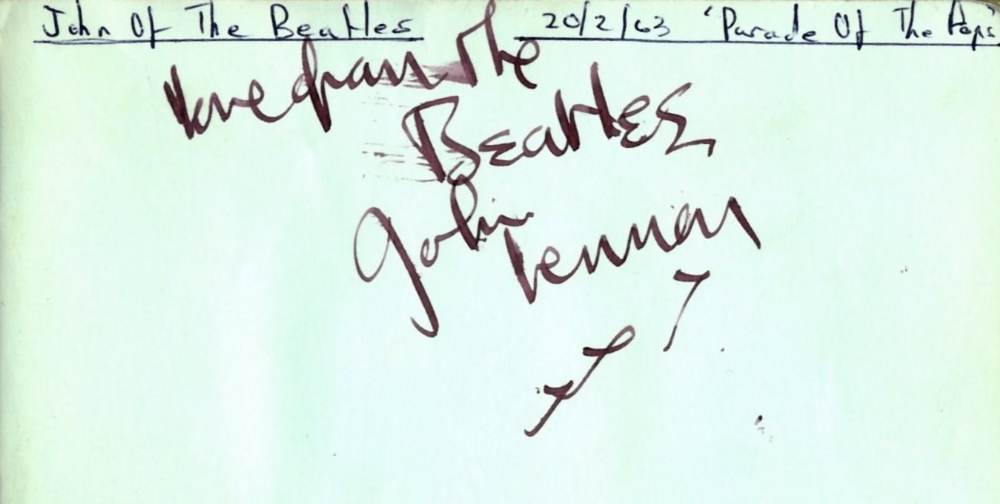 Beatles Autographs 1963