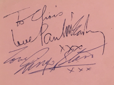 1963 Beatles Autograph Examples