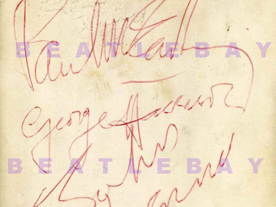 1963 Beatles Autograph Examples