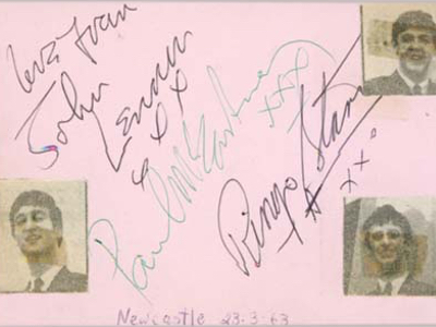 1963 Beatles Autograph Examples