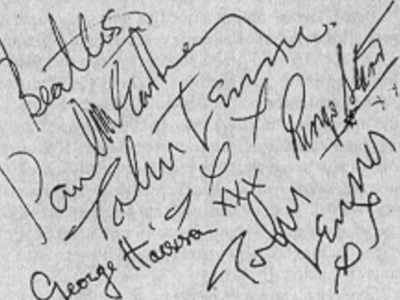 1963 Beatles Autograph Examples