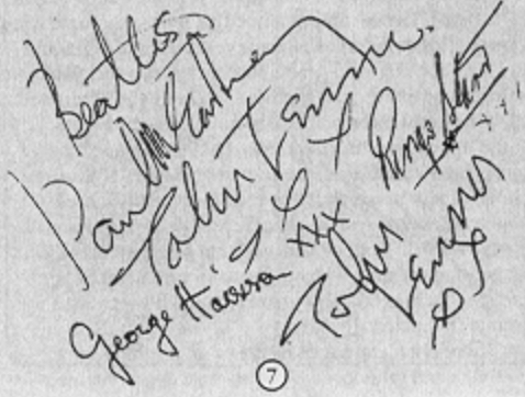 Beatles Autographs 1963