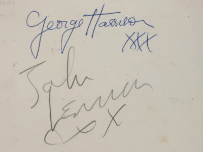 1963 Beatles Autograph Examples