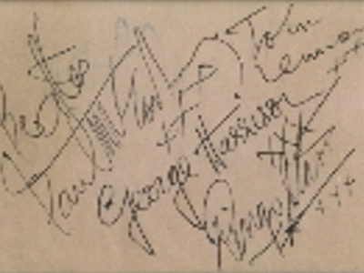 1963 Beatles Autograph Examples