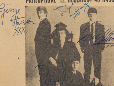1963 Beatles Autograph Examples