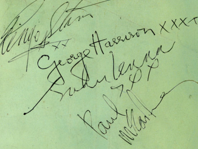 1963 Beatles Autograph Examples