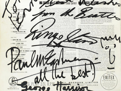 1963 Beatles Autograph Examples