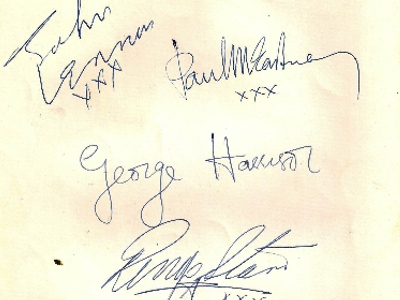 1963 Beatles Autograph Examples
