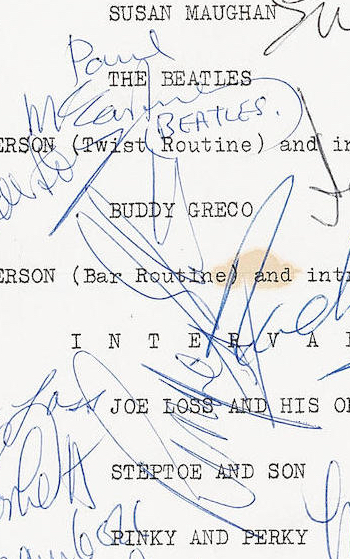 Beatles Autographs 1963