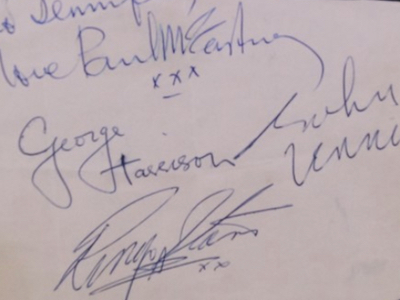 1963 Beatles Autograph Examples