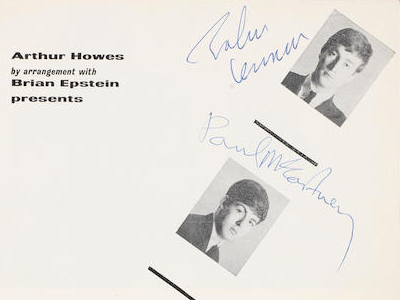 1963 Beatles Autograph Examples