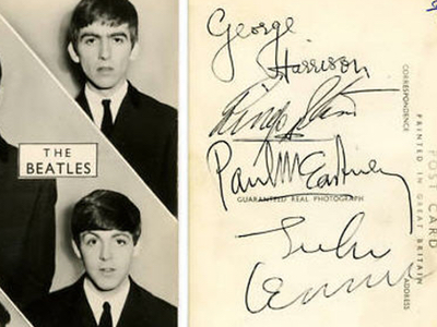 1963 Beatles Autograph Examples