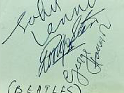 1963 Beatles Autograph Examples
