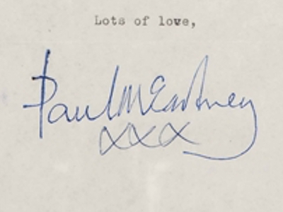 1963 Beatles Autograph Examples
