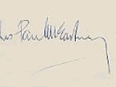 1963 Beatles Autograph Examples