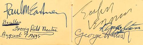 Beatles Autographs 1963