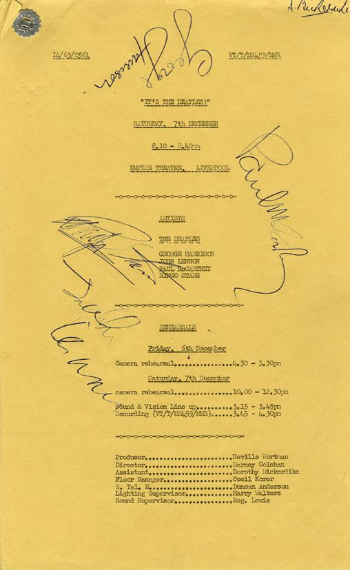 Beatles Autographs 1963