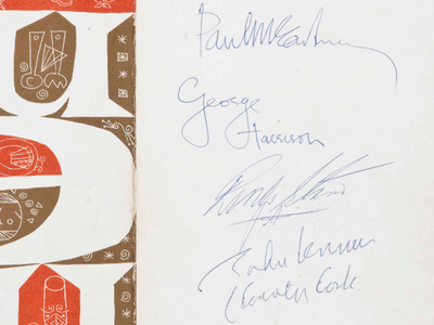1963 Beatles Autograph Examples