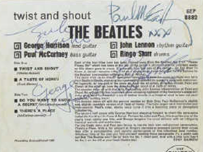 1963 Beatles Autograph Examples