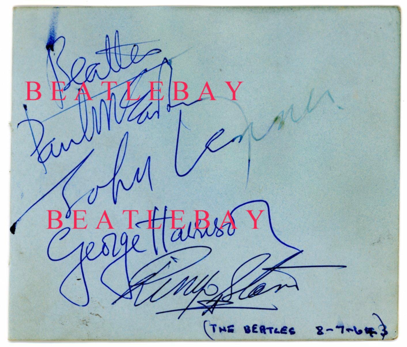 Beatles Autographs 1963
