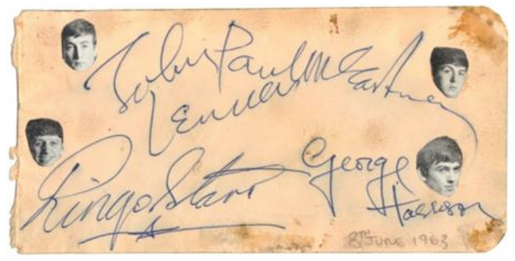 Beatles Autographs 1963