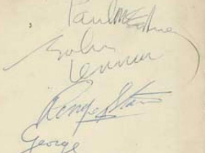 1963 Beatles Autograph Examples