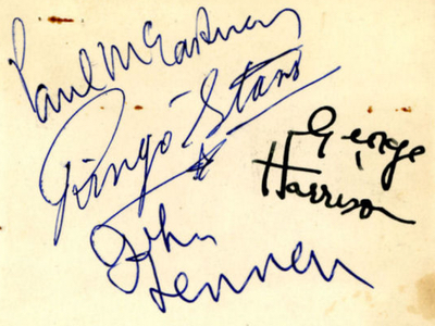 PRE-1963 Beatles Autograph Examples
