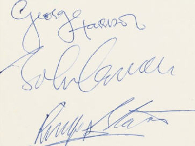 1966 Beatles Autograph Examples